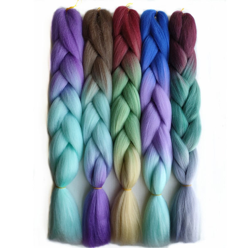 Pervado Hair Burg Brown gray Ombre Crochet Braiding Hair Ȯ  Piece 100 ׷/ 24Inch ռ  Braids Hair